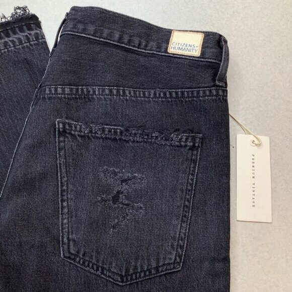 Citizens Of Humanity Sasha Twist Crop Flare 27 Black Hawk NWT - Picture 3 of 7